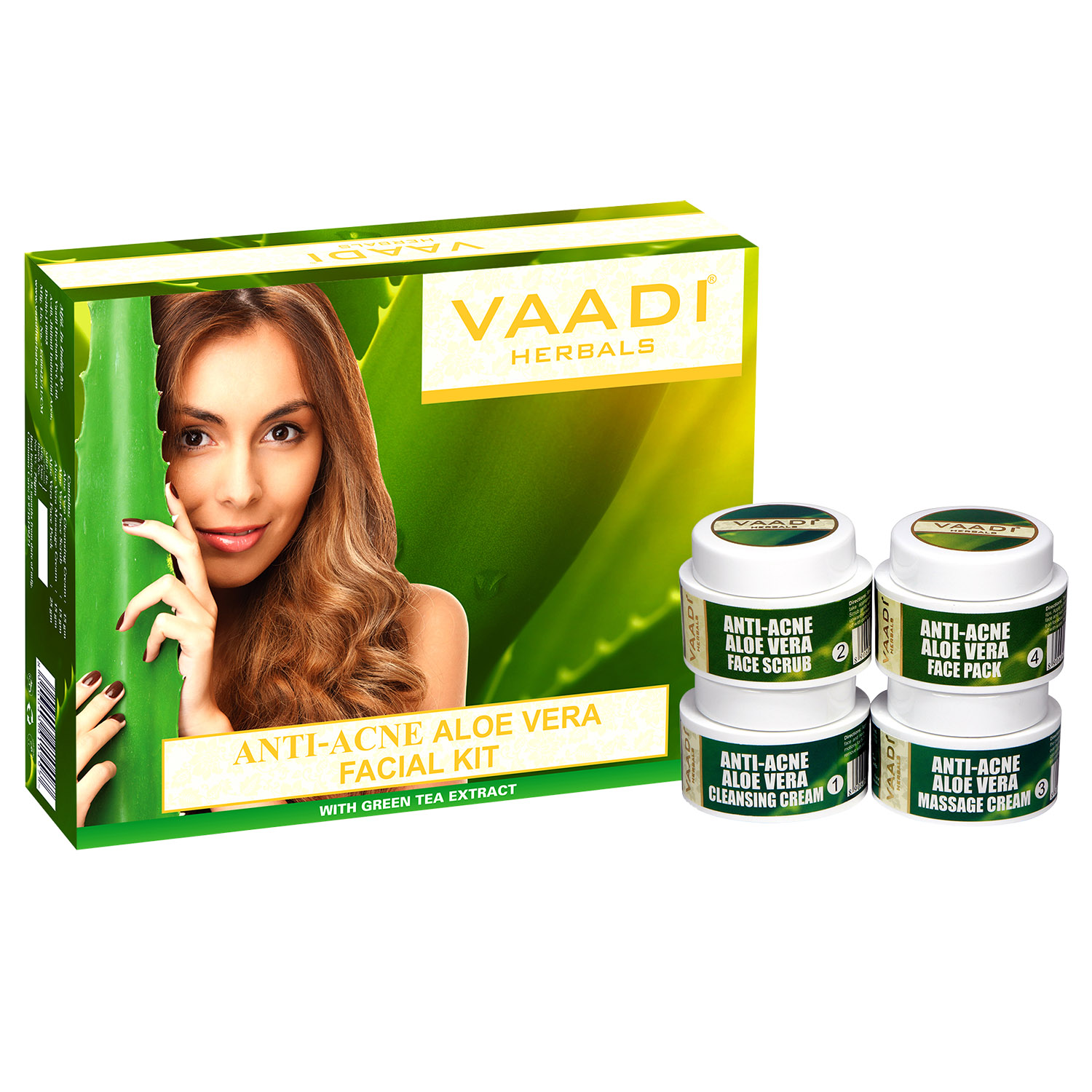 Anti-Acne Aloe Vera Facial Kit with Green Tea Extract