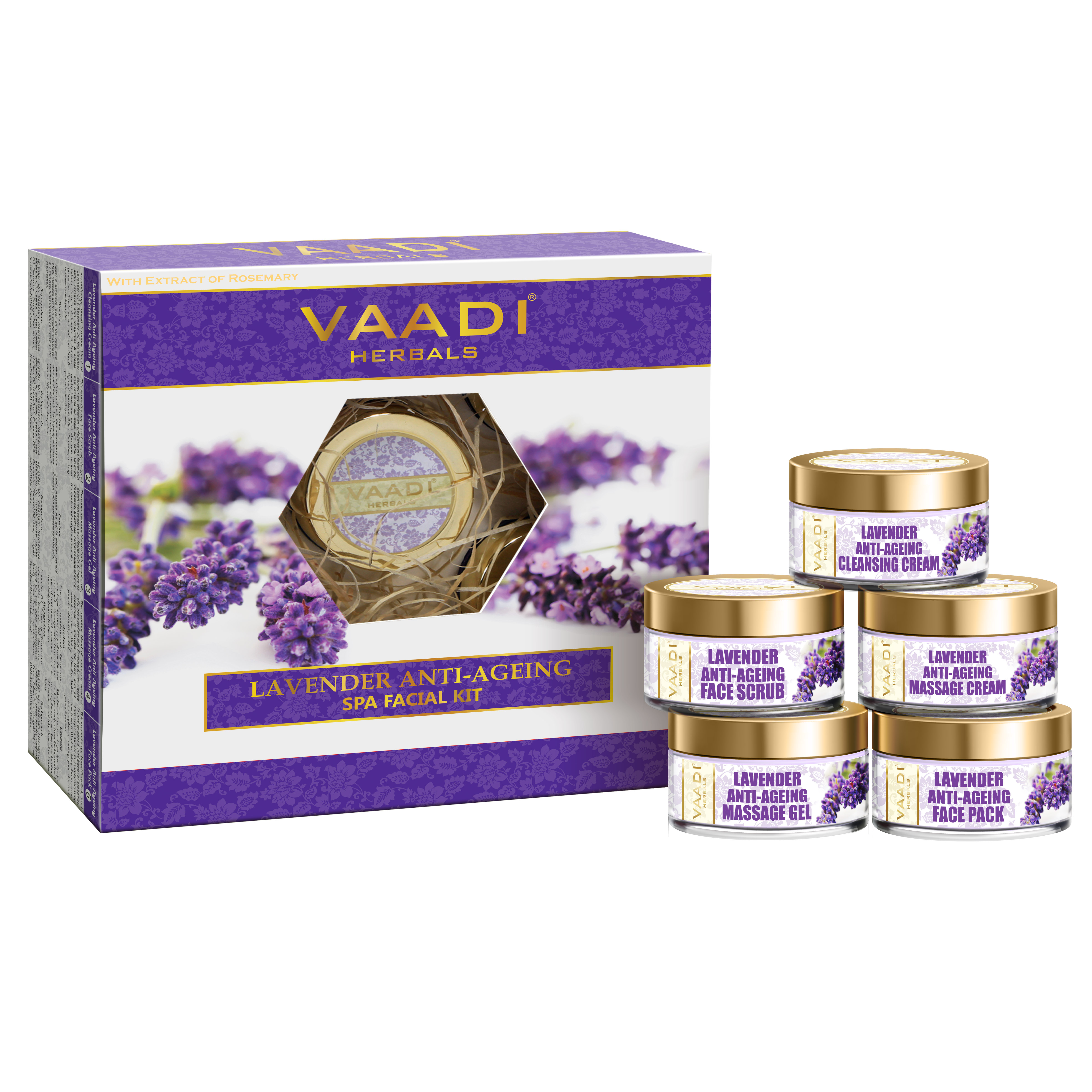 Lavender Anti-Ageing SPA Facial Kit with Rosemary Extract