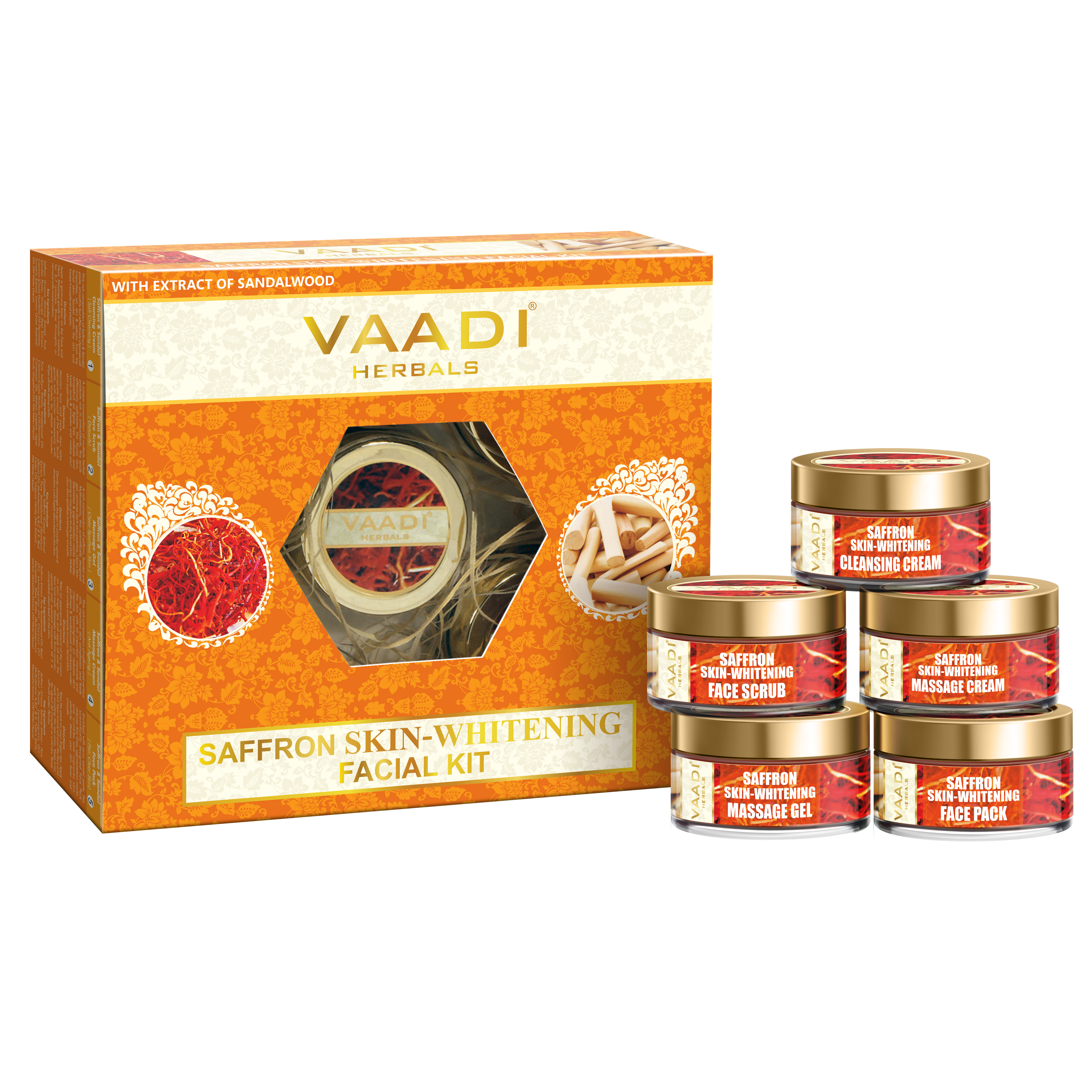 Saffron Skin-Whitening Facial Kit With Sandalwood Extract