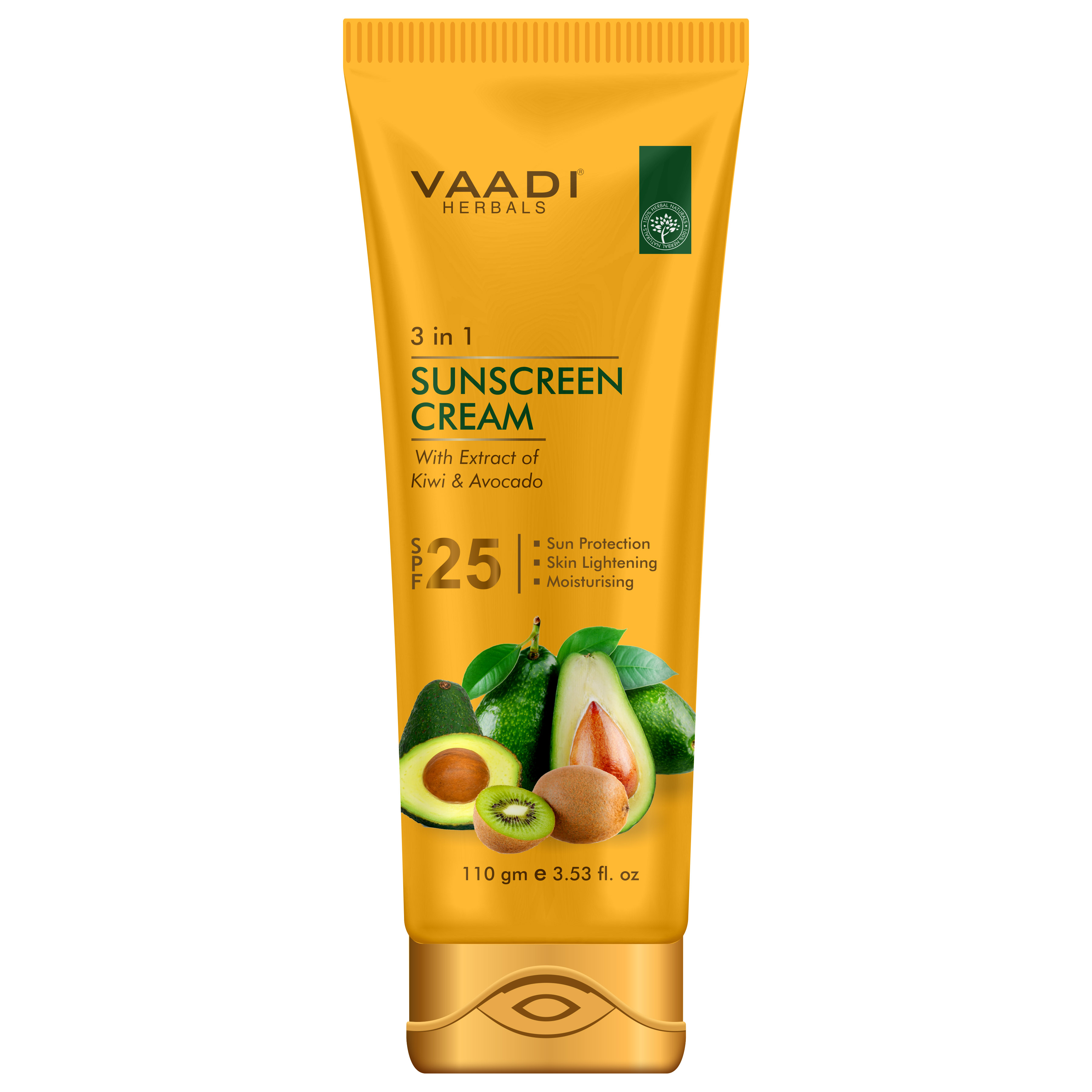 Sunscreen Cream SPF-25 with Extracts of Kiwi & Avocado